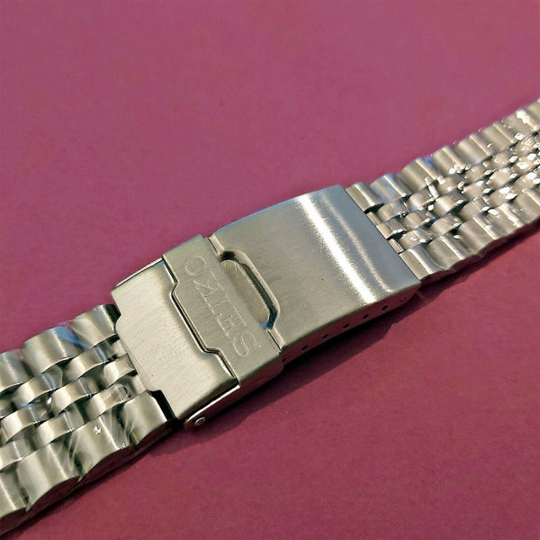 NEW FOR SEIKO JUBILEE SS BRACELET 22m 6309 7002 SKX007 DIVE WATCH FOLDED BVT2198