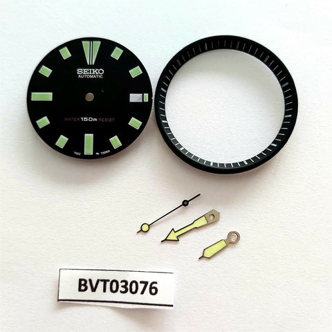 NEW SEIKO BLACK DIAL HANDS MINUTE TRACK SET 7002 7000 MODEL WATCH BVT03076