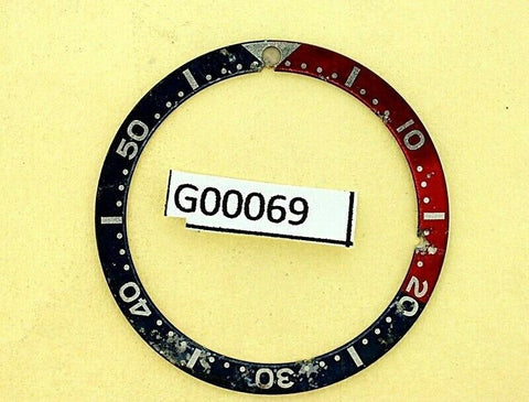 USED VINTAGE SEIKO BEZEL INSERT FOR 7002 6309 7040 7290 6306 DIVE WATCH G00069