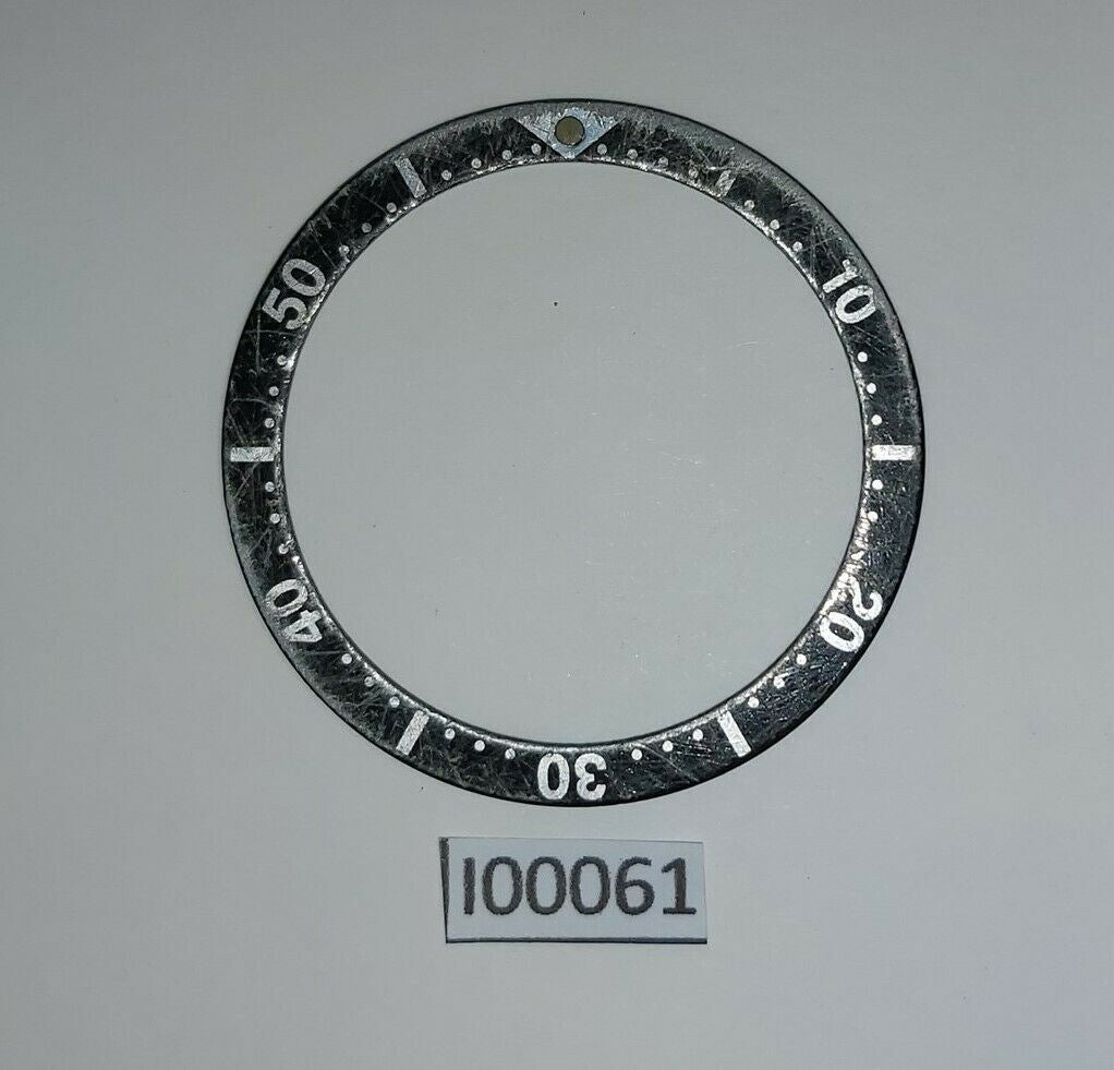 USED VINTAGE SEIKO BEZEL INSERT FOR SKX007 6309 7040 7290 6306 DIVE WATCH I00061