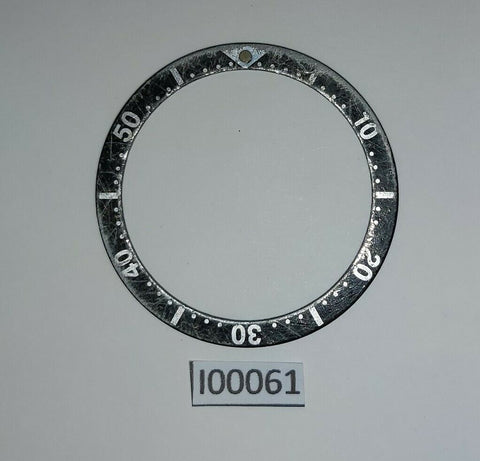 USED VINTAGE SEIKO BEZEL INSERT FOR SKX007 6309 7040 7290 6306 DIVE WATCH I00061