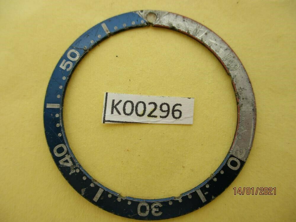 USED VINTAGE SEIKO BEZEL INSERT FOR SKX007 6309 7040 7290 6306 DIVE WATCH K00296