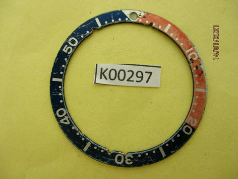 USED VINTAGE SEIKO BEZEL INSERT FOR SKX007 6309 7040 7290 6306 DIVE WATCH K00297