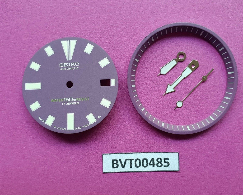 NEW SEIKO PURPLE DIAL HANDS MINUTE TRACK SET FOR SEIKO 7002 7000 WATCH BVT00485