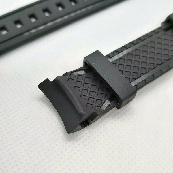NEW FOR SEIKO BLACK SKX007 6309 7290 7548 CURVED ENDS 22mm RUBBER BAND BVT04012