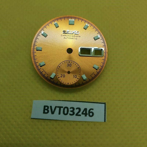 NEW SEIKO GOLD DIAL FOR SEIKO 6139 POGUE SERIES CHRONOGRAPH MENS WATCH BVT03246