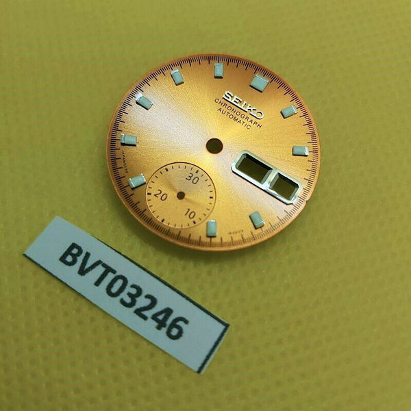 NEW SEIKO GOLD DIAL FOR SEIKO 6139 POGUE SERIES CHRONOGRAPH MENS WATCH BVT03246
