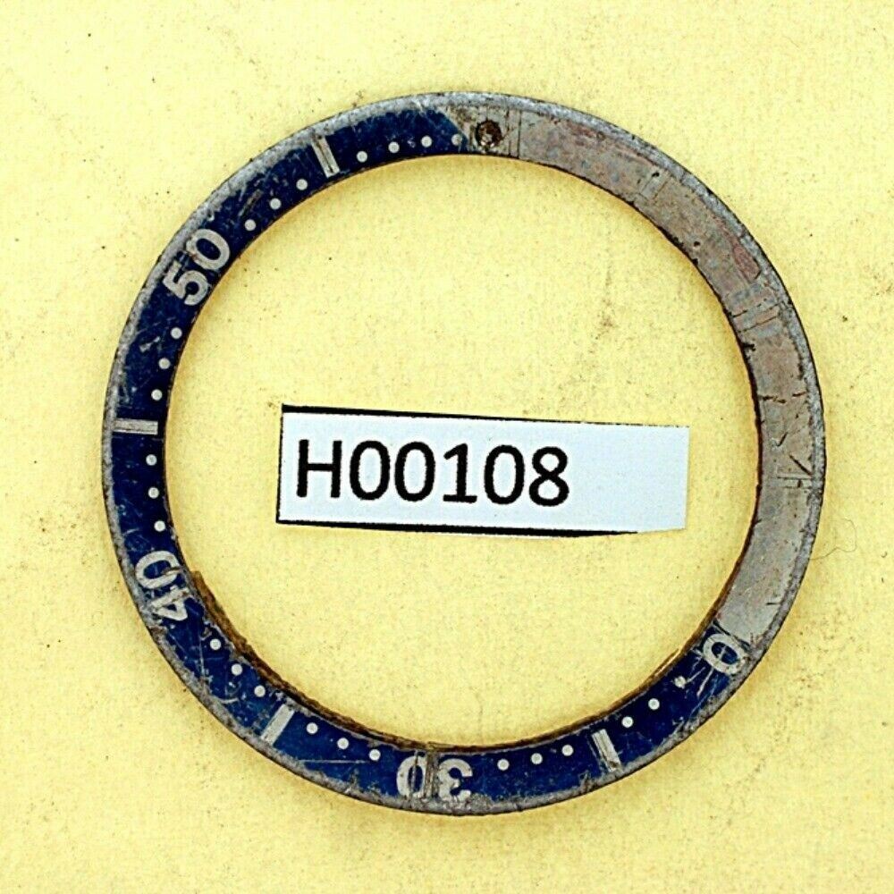 USED VINTAGE SEIKO BEZEL INSERT FOR 7002 6309 7040 7290 6306 DIVE WATCH H00108