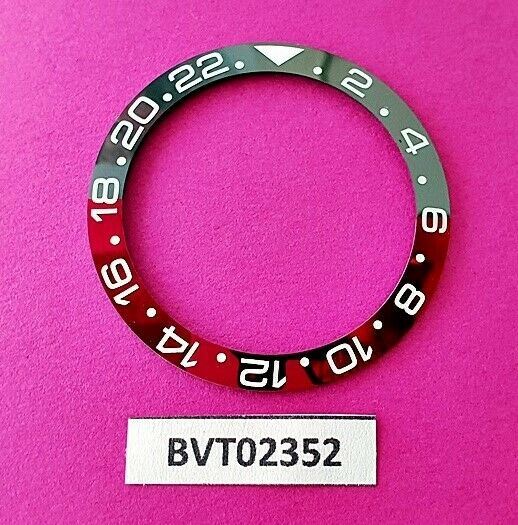 SEIKO COKE BLACK RED CERAMIC BEZEL SLANT INSERT 6309 7002 SKX007 WATCH BVT02352