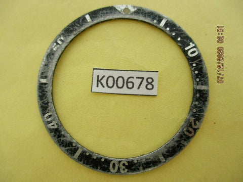 USED VINTAGE SEIKO BEZEL INSERT FOR SKX007 6309 7040 7290 6306 DIVE WATCH K00678