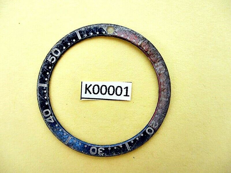 USED VINTAGE SEIKO BEZEL INSERT FOR 7002 6309 7040 7290 6306 DIVE WATCH K00001