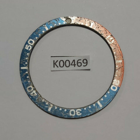 USED VINTAGE SEIKO BEZEL INSERT FOR 7002 6309 7040 7290 6306 DIVE WATCH K00469