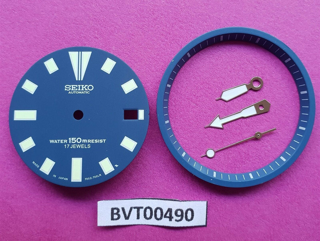 NEW SEIKO BLUE DIAL HANDS MINUTE TRACK SET FOR SEIKO 7002 7000 WATCH BVT00490