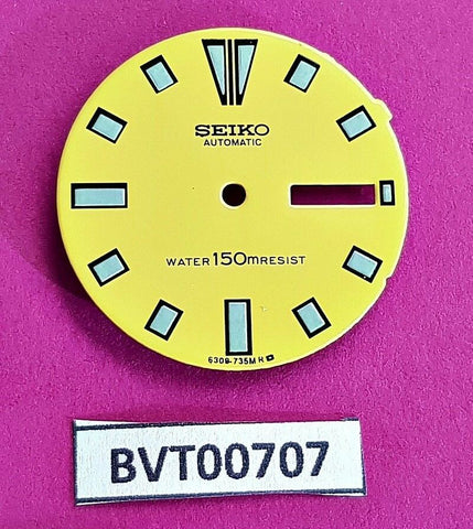 NEW SEIKO DIAL FOR SEIKO 6309 7290 YELLOW MENS SERIES DIVERS WATCH BVT00707