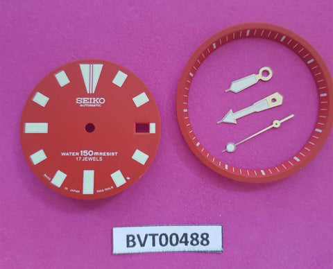 NEW SEIKO RED DIAL HANDS MINUTE TRACK SET FOR SEIKO 7002 7000 WATCH BVT00488