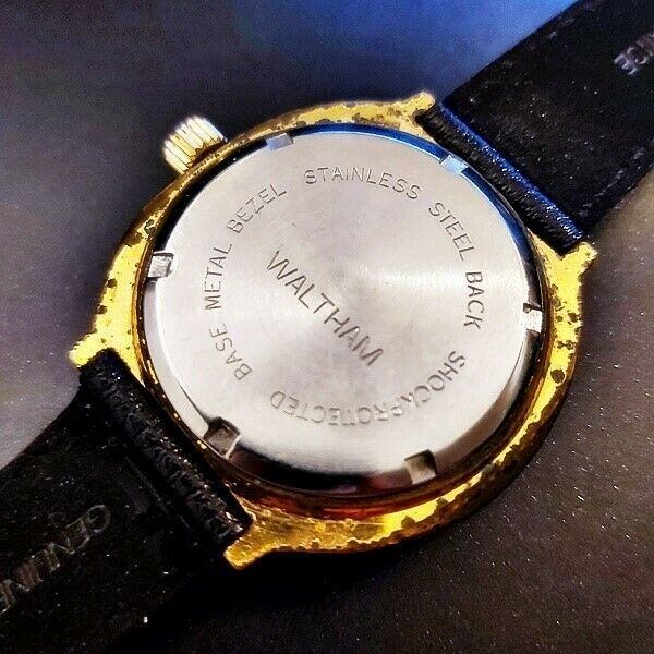 PROJECT FIX  VINTAGE WALTHAM R73 HAND WIND MENS GOLD DAY DATE WATCH