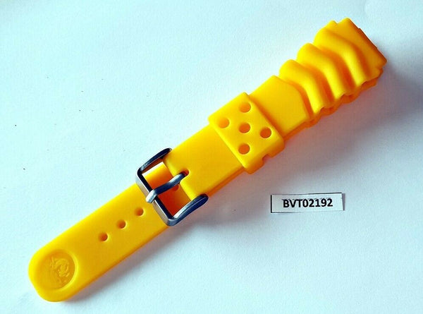 NEW FOR SEIKO RUBBER STRAP YELLOW PADI WAVE Z22 BAND 6309 7548 7002 BVT02192