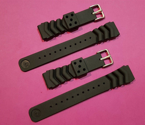 NEW 2 SEIKO RUBBER STRAP WAVE 20mm Z20 BAND 7S26 0030 0050 4205 MENS WATCHES BVT