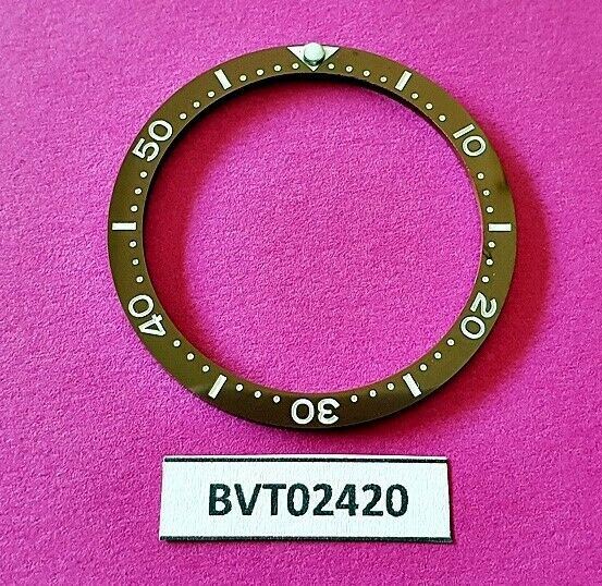 NEW SEIKO BROWN BEZEL CERAMIC INSERT DIVERS 7002 6309 7040 SKX007 WATCH BVT02420
