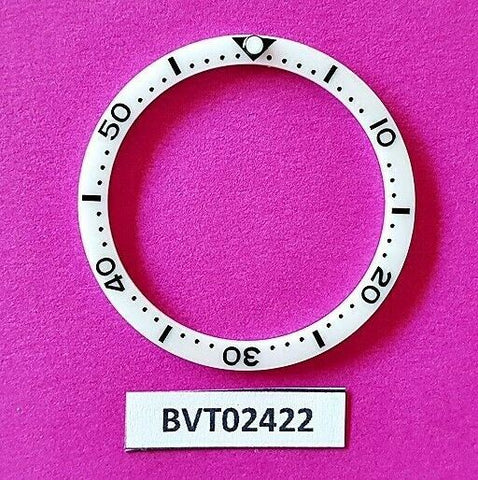 NEW SEIKO WHITE BEZEL CERAMIC INSERT DIVERS 7002 6309 7040 SKX007 WATCH BVT02422