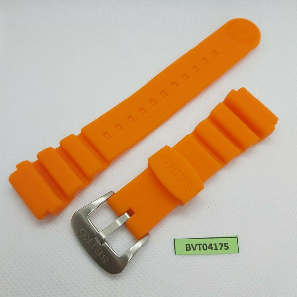 NEW FOR SEIKO RUBBER STRAP ORANGE FLAT SOFT Z22 BAND 6309 6306 7548 7002 BVT4175