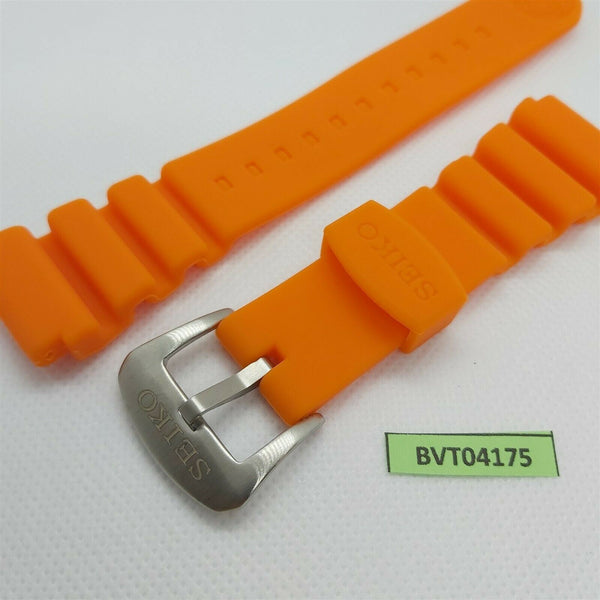 NEW FOR SEIKO RUBBER STRAP ORANGE FLAT SOFT Z22 BAND 6309 6306 7548 7002 BVT4175