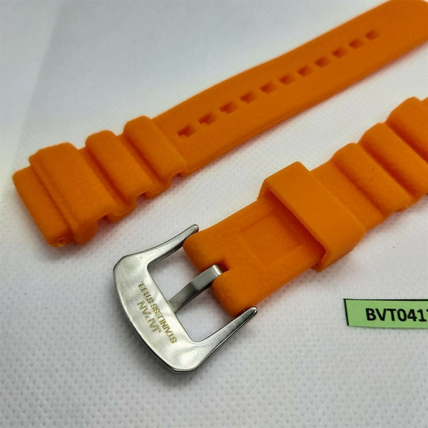 NEW FOR SEIKO RUBBER STRAP ORANGE FLAT SOFT Z22 BAND 6309 6306 7548 7002 BVT4175