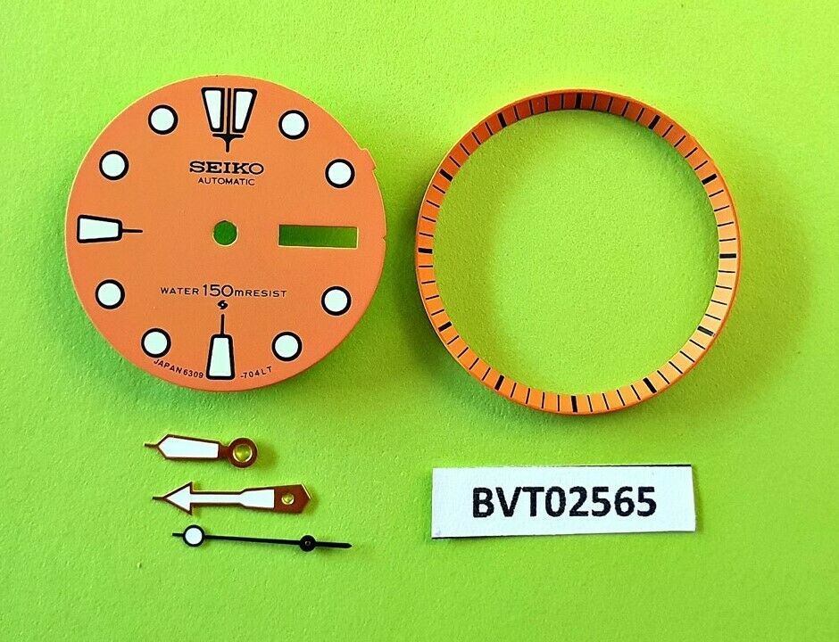 NEW SEIKO ORANGE DIAL HANDS MINUTE TRACK SET FOR SEIKO 6309 7040 WATCH BVT02565