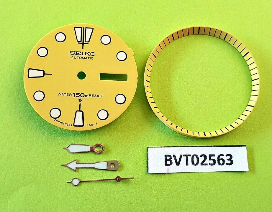 NEW SEIKO YELLOW DIAL HANDS MINUTE TRACK SET FOR SEIKO 6309 7040 WATCH BVT02563