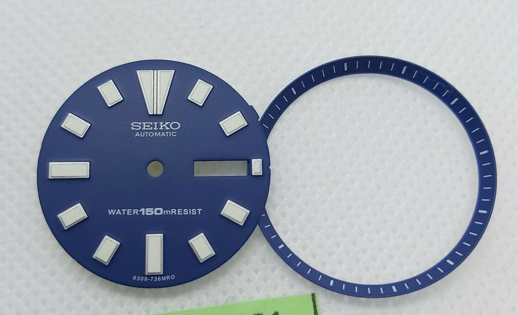 NEW AF SEIKO BLUE DIAL MINUTE TRACK SET 6309 7290 7040 SUPERLUME WATCH BVT04121