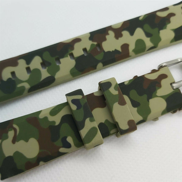 NEW FOR SEIKO RUBBER STRAP CAMOUFLAGE SOFT Z22 BAND 6309 6306 7548 7002 BVT04035