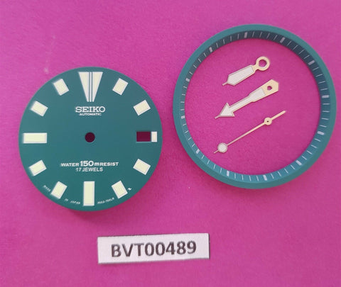 NEW SEIKO GREEN DIAL HANDS MINUTE TRACK SET HULK SEIKO 7002 7000 WATCH BVT00489