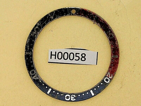 USED VINTAGE SEIKO BEZEL INSERT FOR 7002 6309 7040 7290 6306 DIVE WATCH H00058