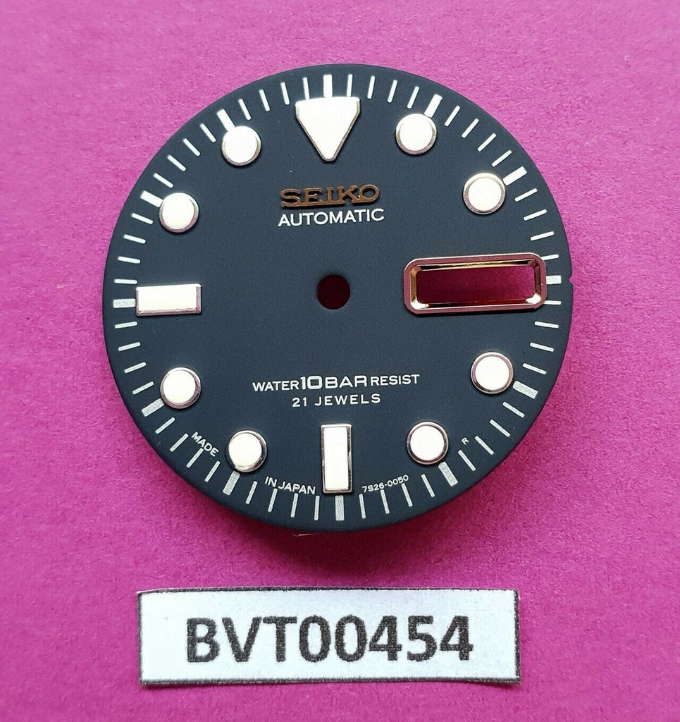 NEW SEIKO DIAL FOR 7S26 0050 10 BAR DIVERS WATCH BLUE VERSION LUMES BVT00454