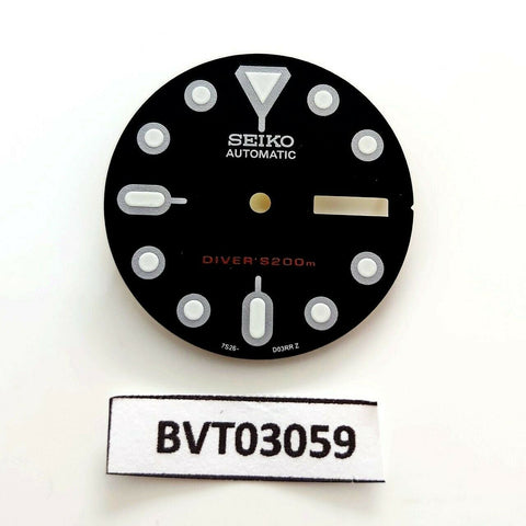 NEW SEIKO DIAL FOR SEIKO 7S26 0020 SILVER OUTLINE LUMES DIVERS WATCH BVT03059
