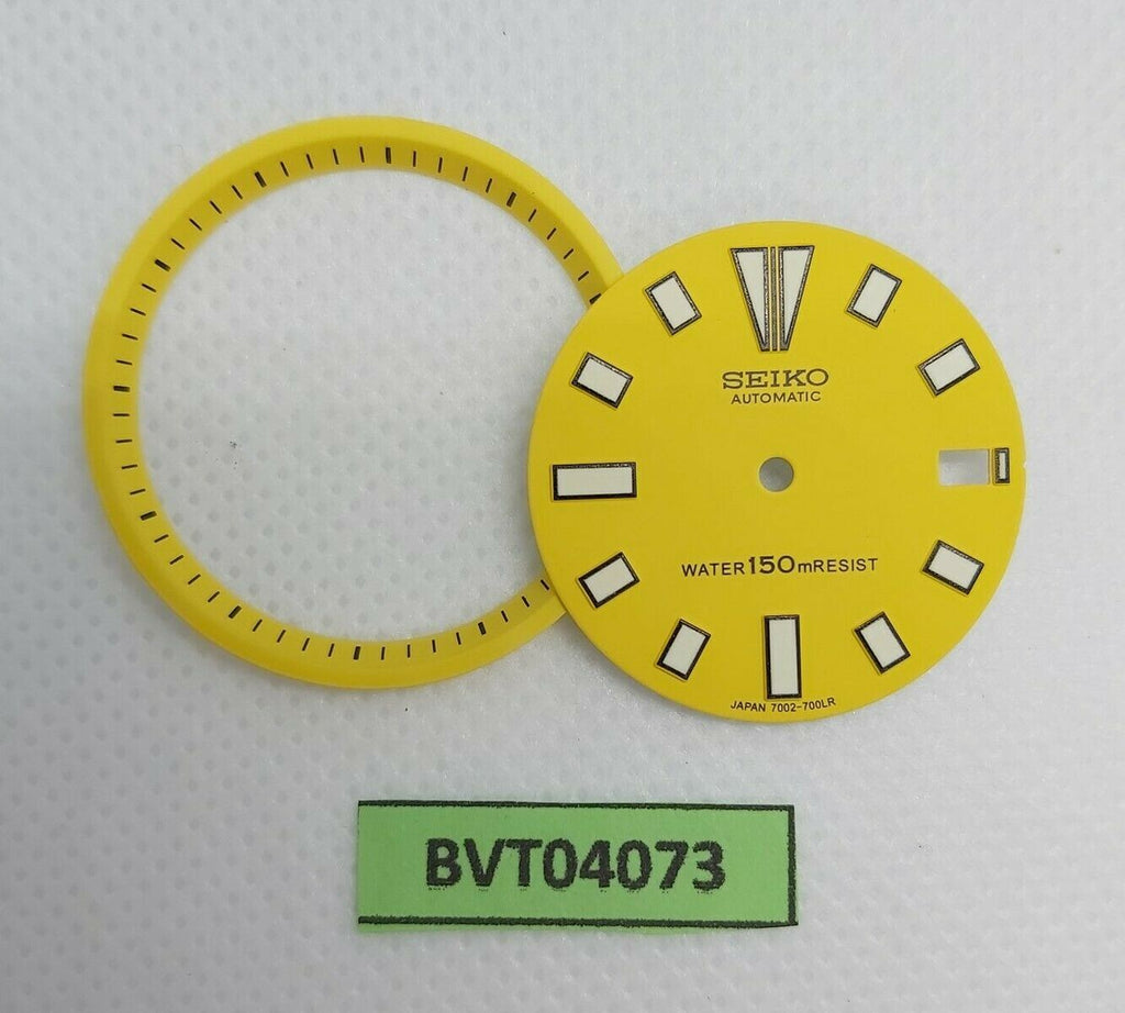 NEW AF SEIKO YELLOW DIAL MINUTE TRACK SET 7002 7000 SUPERLUME WATCH BVT04073