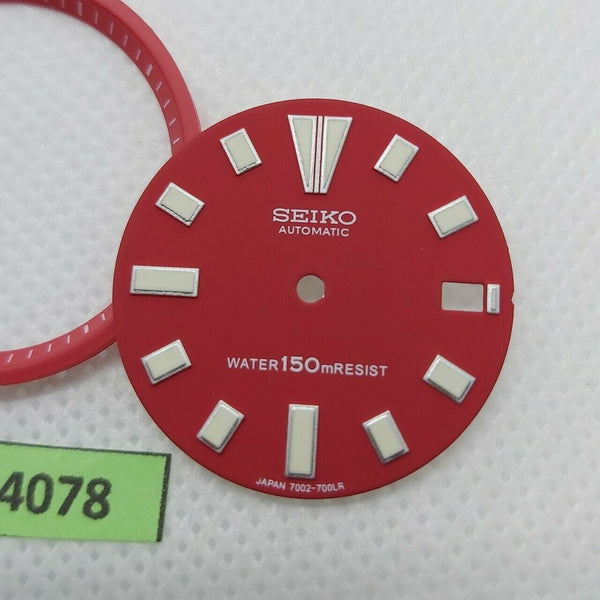 NEW AF SEIKO RED DIAL MINUTE TRACK SET 7002 7000 SUPERLUME WATCH BVT04078