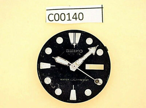 USED VINTAGE SEIKO HANDS & DIAL NON BEVELED WINDOW 6309 7040 DIVE WATCH C00140