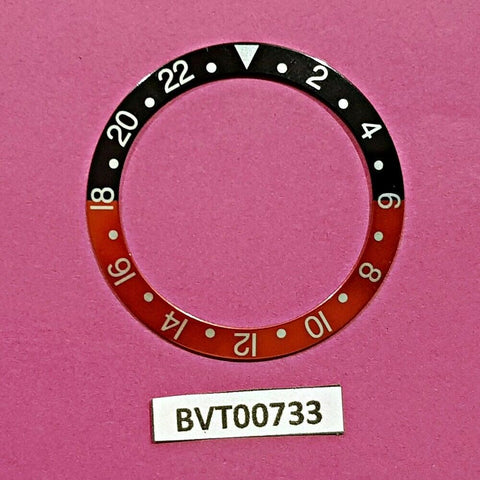 NEW SEIKO COKE BLACK RED GMT INSERT FOR 7S26 0040 SKX031 DIVE WATCH BVT00733