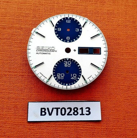 NEW SEIKO DIAL FOR 6138 8020 PANDA BRUSHED FINISH CHRONOGRAPH WATCH BVT02813