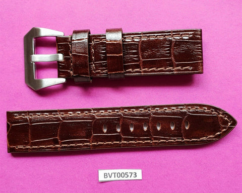 NEW REAL LEATHER STRAP BAND SIZE 22 MM PANERAI, SEIKO & OTHER WATCHES BVT00573