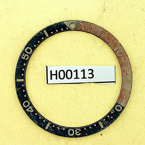 USED VINTAGE SEIKO BEZEL INSERT FOR 7002 6309 7040 7290 6306 DIVE WATCH H00113