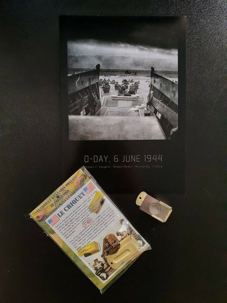 WW2 CRICKET CLACKER D DAY AIRBORNE AMERICAN PARATROOPER SIGNAL MADE IN FRANCE