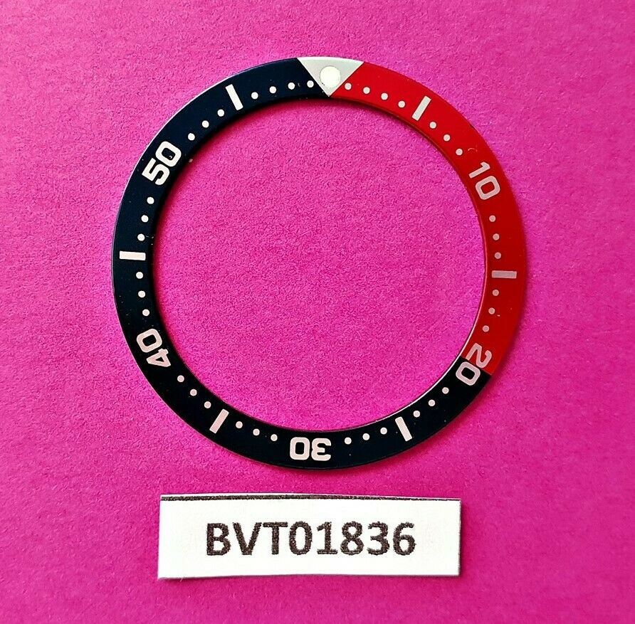 NEW FOR SEIKO DARK BLUE RED INSERT 4205, 7C43, 7S26 0030 MIDSIZED WATCH BVT01836
