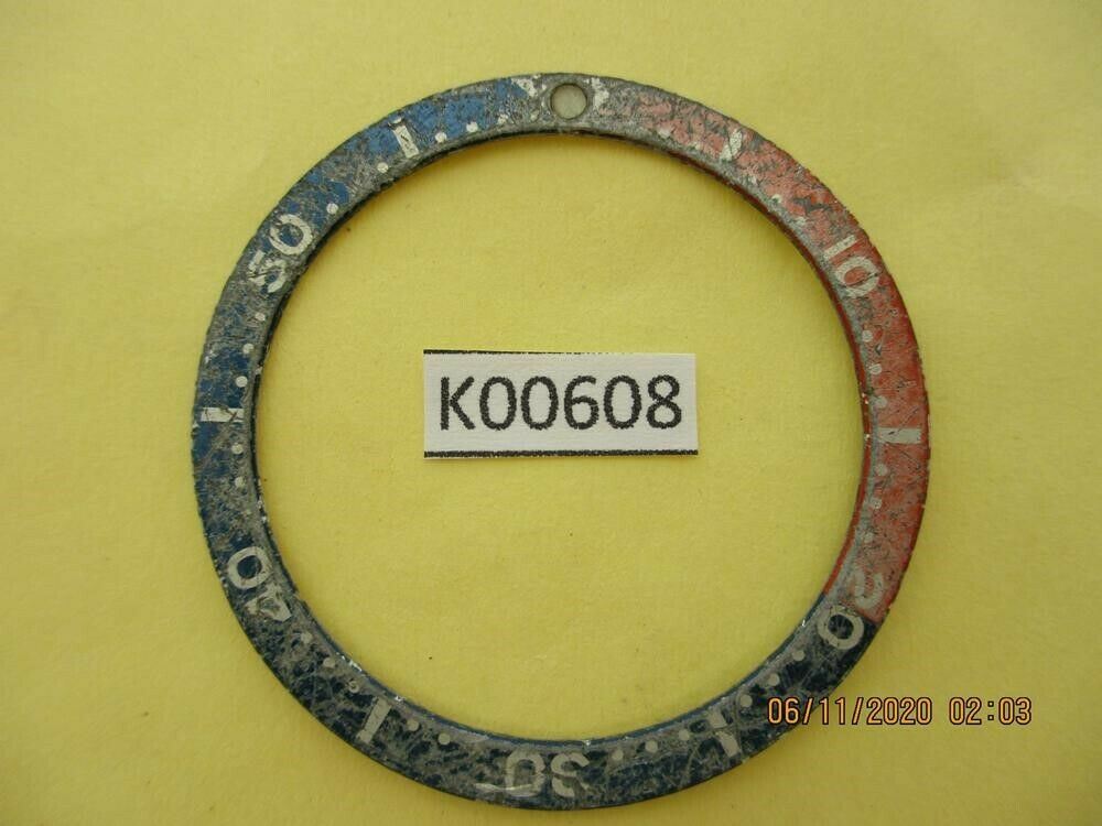 USED VINTAGE SEIKO BEZEL INSERT FOR 7002 6309 7040 7290 6306 DIVE WATCH K00608