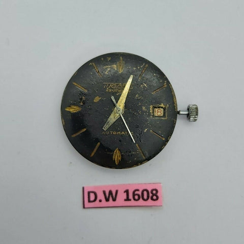 VINTAGE TUGARIS 25j AUTOMATIC MOVEMENT DIAL WATCH FOR FIX OR PARTS WATCH DW1608