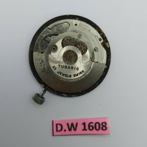 VINTAGE TUGARIS 25j AUTOMATIC MOVEMENT DIAL WATCH FOR FIX OR PARTS WATCH DW1608