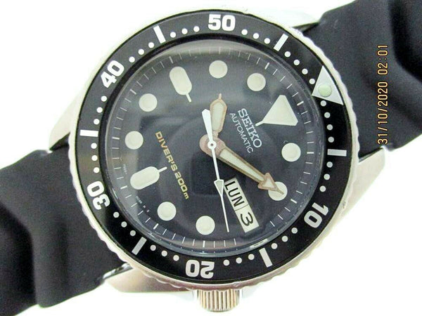 PROJECT FIX SEIKO 7S26 0030 AUTO MIDSIZED BLACK DAY DATE 681679 EU SHIP WATCH