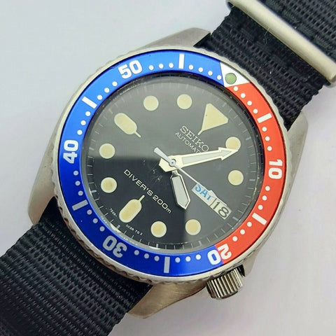 00' SEIKO 7S26 0030 AUTO MIDSIZED NATO DAY DATE 030006 EU SHIP SERVICED WATCH