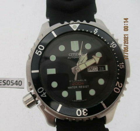 PROJECT FIX CITIZEN MENS LEFTY SS AUTO DAY DATE 740071 EU SHIP WATCH NR
